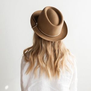 Stylish Women's Brown Felt Fedora Hat